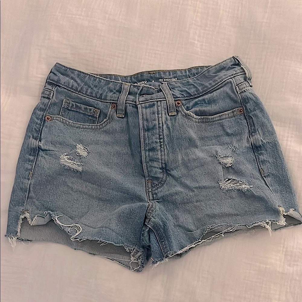 Denim Blue Women's Distressed Shorts